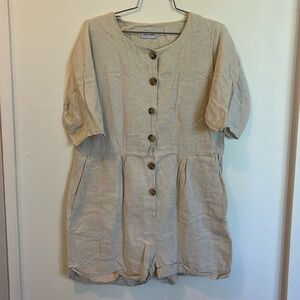 And.como linen blend romper
